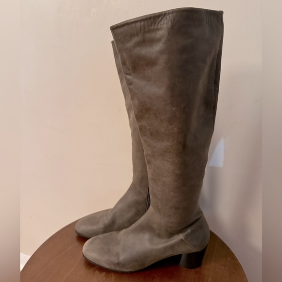 NWOT Coclico artisan boutique brand knee-high boots “Elon” khaki leather 41 10 - Picture 3 of 7